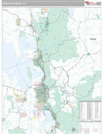 Wasatch Front Wall Map Premium Style